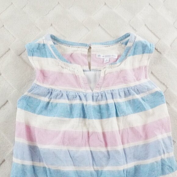 Southern Tide Above The Knee Dress Womens 0 Striped Multi Color Sleeveless - Picture 2 of 10